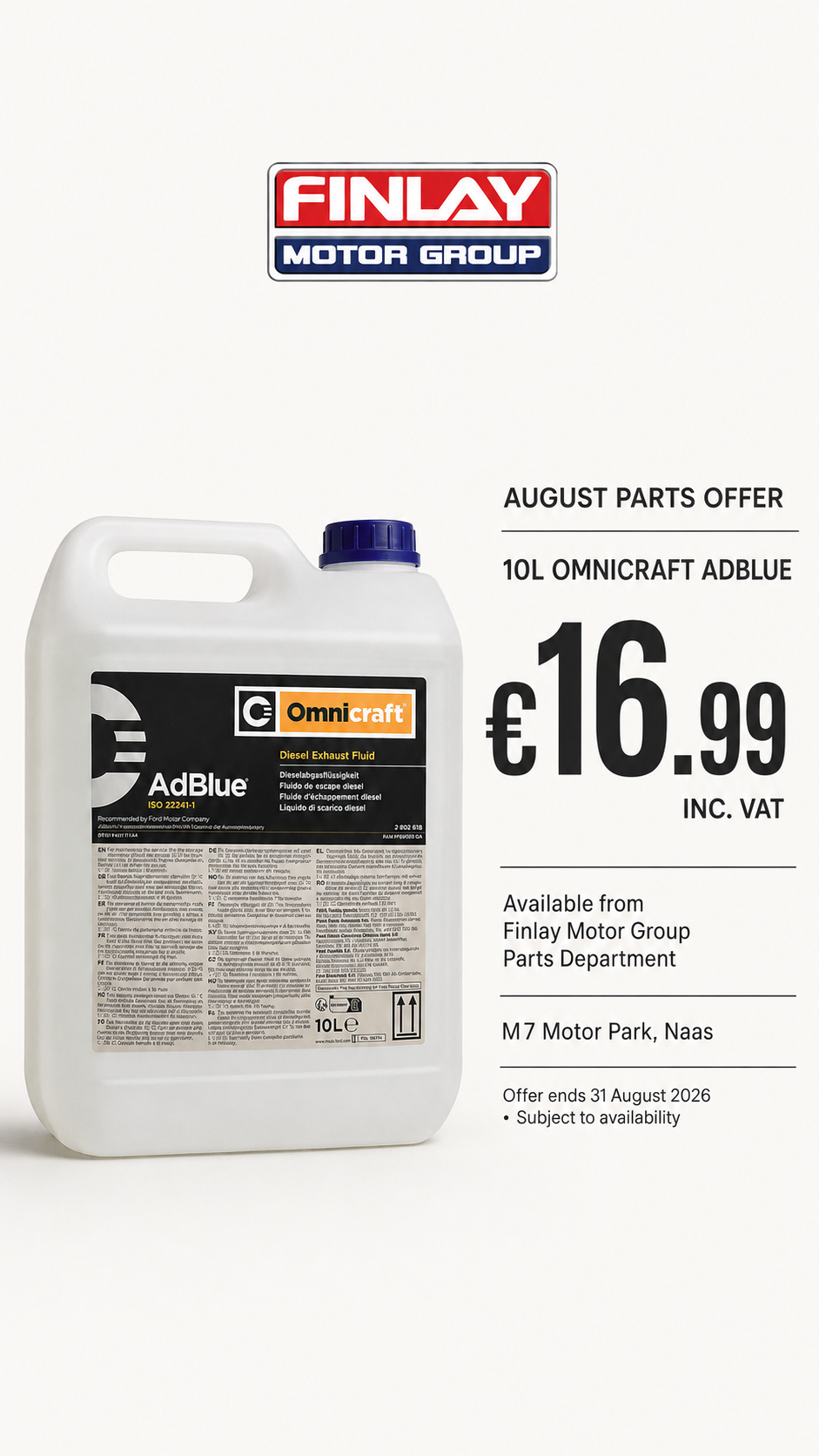 August Car Parts Offers in Naas | Finlay Motor Group